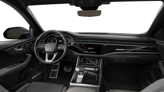 Audi Q8 55 TFSI e 394 Tiptronic Pro Line S Automaat | Vierwielbesturing | Privacy glas (donker getint) | Optiekpakket zwart plus | S line exterieurpakket | Sportstoelen plus voorin | Automatisch dimmende binnenspiegel | Matrix-ledkoplampen met Audi-laserlicht, le