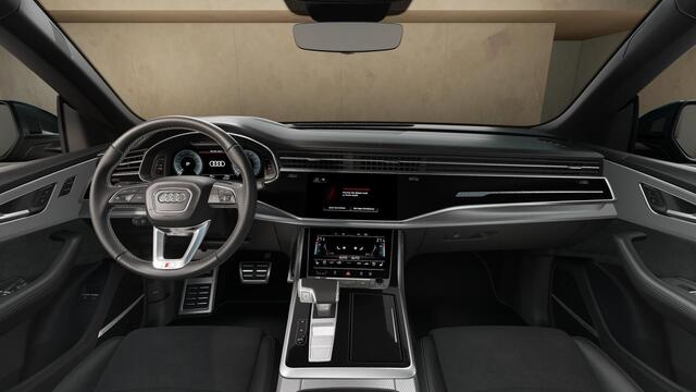 Audi Q8 55 TFSI e Pro Line S | Pano | B&O | Head Up | 360Cam | Matrix | Trekhaak | 4-Wiel Besturing | S-Line | Parkeerassist |