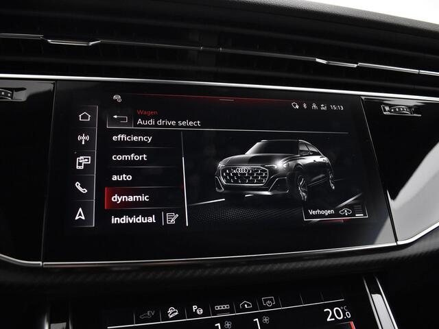 Audi Q8 55 TFSI e quattro Pro Line S 394 pk · HD Matrix + Audi Laserlicht · Glazen Panoramadak · Digitale OLED achterlichten · Interieur carbon · Comfortsleutel