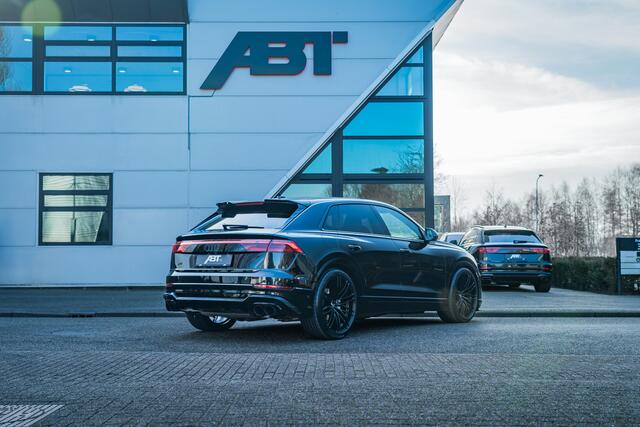 Audi Q8 55 TFSIe ABT ABT Aero pakket | ABT HR23 Glossy Black | ABT Power S | Panorama dak | B&O premium | assistentie pakket plus | vierwielsturing | ventilatie + massage | Matrix LED zwart optiek plus | leder pakket | head-up