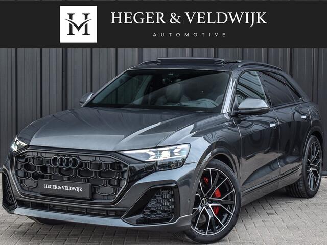 Audi Q8 55TFSI e QUATTRO PRO LINE S COMPETITION | S-SEATS | PANORAMADAK | 4 WIEL BESTURING | B&O SOUND | HEAD-UP | LUCHTVERING | DAB+ | SOFT-CLOSE | KEYLESS GO | ADAPTIVE CRUISE | 360 CAMERA | AMBIANCE INTERIEUR | TREKHAAK | BLACK-OPTIC