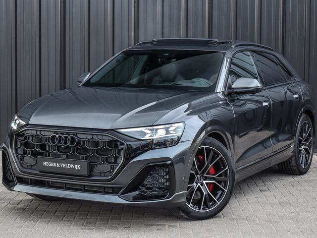 Audi Q8 55TFSI e QUATTRO PRO LINE S COMPETITION | S-SEATS | PANORAMADAK | 4 WIEL BESTURING | B&O SOUND | HEAD-UP | LUCHTVERING | DAB+ | SOFT-CLOSE | KEYLESS GO | ADAPTIVE CRUISE | 360 CAMERA | AMBIANCE INTERIEUR | TREKHAAK | BLACK-OPTIC