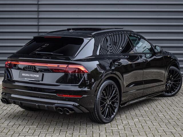 Audi Q8 55TFSI e QUATTRO PRO LINE S COMPETITION | S-SEATS | PANORAMADAK | 4 WIEL BESTURING | B&O SOUND | HEAD-UP | LUCHTVERING | DAB+ | SOFT-CLOSE | KEYLESS GO | ADAPTIVE CRUISE | 360 CAMERA | AMBIANCE INTERIEUR | TREKHAAK | BLACK-OPTIC