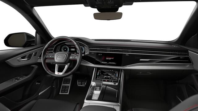 Audi Q8 55 TFSI e 394 Tiptronic Pro Line S Automaat | Vierwielbesturing | S line exterieurpakket | Matrix-ledkoplampen met Audi-laserlicht, ledachterlichten, lichtanimatie, dynamische knipperlichten | Parkeerhulp voor en achter | Privacy glas (donker getint) | Sp