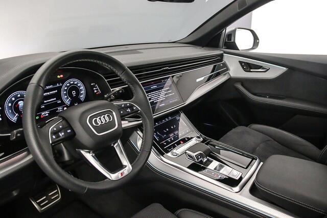 Audi Q8 55 TFSI e Pro Line S | Pano | Head Up | B&O | 360Cam | Tour Pack | Matrix | Trekhaak | Parkingassist | Stuurverwarming | S-Line | 21 inch |