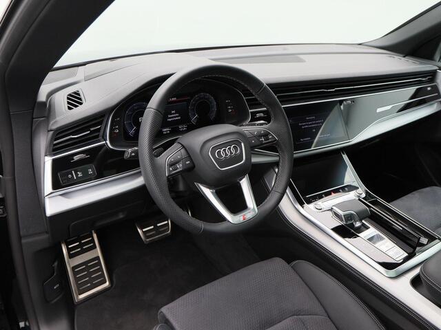 Audi Q8 55 TFSi e 394 Pk Automaat quattro S-Line | HD Matrix LED | Vierwielbesturing | B&O Audio | Trekaak | Panoramadak | Zwart Optiek | Luchtvering | 18.804 Km!!