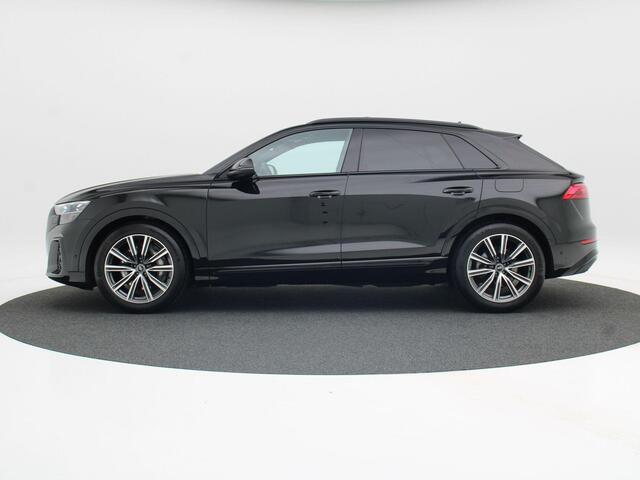Audi Q8 55 TFSi e 394 Pk Automaat quattro S-Line | HD Matrix LED | Vierwielbesturing | B&O Audio | Trekaak | Panoramadak | Zwart Optiek | Luchtvering | 18.804 Km!!