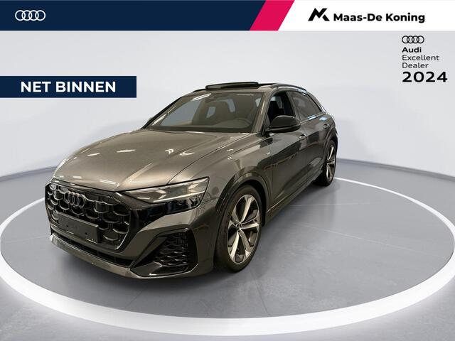 Audi Q8 60 TFSIe 490pk Quattro Pro Line S Competition · Luchtvering · 360 Camera · Servosluiting · Panoramadak · Elek. trekhaak · Stoelventilatie · 22'' Inch · Garantie t/m 12-02-2028 of 90.000km