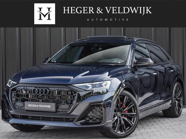 Audi Q8 60 TFSI e QUATTRO PRO LINE S COMPETITION | PANORAMADAK | CARBON |BANG & OLUFSEN ADVANCED | S-SEATS | CARBON INLEG | 360 CAMERA | HEAD-UP | AMBIANCE INTERIEUR | TREKHAAK | ADAPTIVE CRUISE | 4-WHEELBESTURING | SOFT-CLOSE | LUCHTVERING | SOFT-CLOSE |