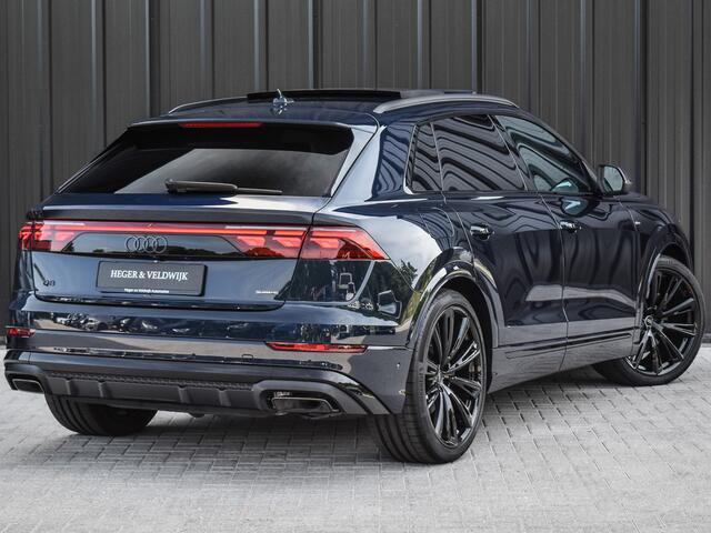 Audi Q8 60 TFSI e QUATTRO PRO LINE S COMPETITION | PANORAMADAK | CARBON |BANG & OLUFSEN ADVANCED | S-SEATS | CARBON INLEG | 360 CAMERA | HEAD-UP | AMBIANCE INTERIEUR | TREKHAAK | ADAPTIVE CRUISE | 4-WHEELBESTURING | SOFT-CLOSE | LUCHTVERING | SOFT-CLOSE |