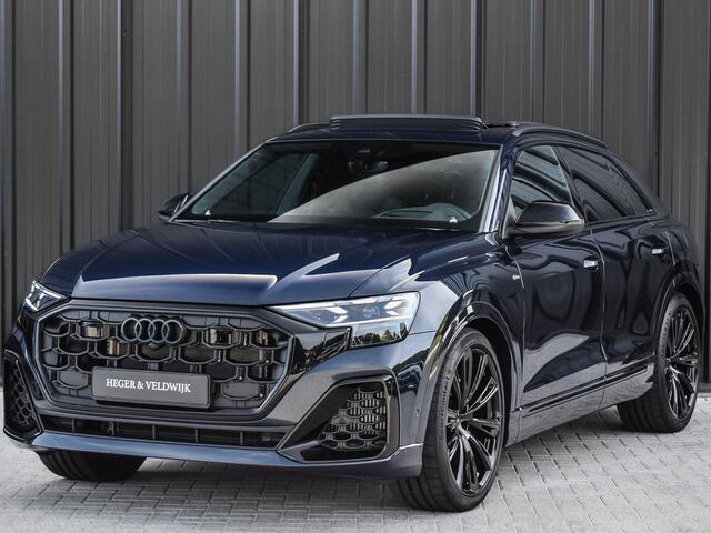 Audi Q8 60 TFSI e QUATTRO PRO LINE S COMPETITION | PANORAMADAK | CARBON |BANG & OLUFSEN ADVANCED | S-SEATS | CARBON INLEG | 360 CAMERA | HEAD-UP | AMBIANCE INTERIEUR | TREKHAAK | ADAPTIVE CRUISE | 4-WHEELBESTURING | SOFT-CLOSE | LUCHTVERING | SOFT-CLOSE |