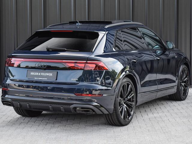 Audi Q8 60 TFSI e QUATTRO PRO LINE S COMPETITION | PANORAMADAK | CARBON |BANG & OLUFSEN ADVANCED | S-SEATS | CARBON INLEG | 360 CAMERA | HEAD-UP | AMBIANCE INTERIEUR | TREKHAAK | ADAPTIVE CRUISE | 4-WHEELBESTURING | SOFT-CLOSE | LUCHTVERING | SOFT-CLOSE |