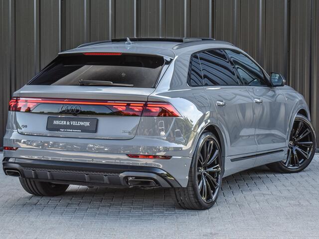 Audi Q8 60 TFSI e quattro Pro Line S Competition | B&O ADVANCED | PANORAMADAK | MASSAGE STOELEN | 4 WIEL BESTURING | ALCANTARE HEMEL | SOFT CLOSE | ELEKTR. TREKHAAK | STOELVERWARMING + VENTILATIE | AKOESTISCH GLAS | OLED ACHTERLICHTEN