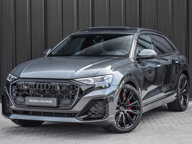 Audi Q8 55TFSI e QUATTRO PRO LINE S COMPETITION | S-SEATS | PANORAMADAK | 4 WIEL BESTURING | B&O SOUND | HEAD-UP | LUCHTVERING | DAB+ | SOFT-CLOSE | KEYLESS GO | ADAPTIVE CRUISE | 360 CAMERA | AMBIANCE INTERIEUR | TREKHAAK | BLACK-OPTIC
