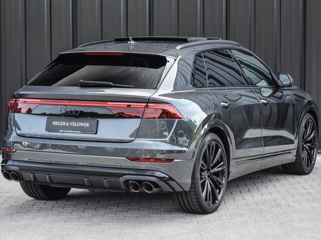 Audi Q8 55TFSI e QUATTRO PRO LINE S COMPETITION | S-SEATS | PANORAMADAK | 4 WIEL BESTURING | B&O SOUND | HEAD-UP | LUCHTVERING | DAB+ | SOFT-CLOSE | KEYLESS GO | ADAPTIVE CRUISE | 360 CAMERA | AMBIANCE INTERIEUR | TREKHAAK | BLACK-OPTIC