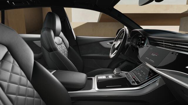 Audi Q8 60 TFSI e quattro Pro Line S Competition | Trekhaak | Pano | B&O 3D | stoelventilatie | 360 Camera | Memory | Headup | Sportstoelen plus |