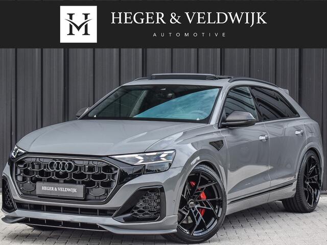 Audi Q8 60 TFSI e QUATTRO ABT AERO COMPETITION | ABT LEGACY WHEELS | B&O ADVANCED | PANORAMADAK | MASSAGE STOELEN | 4 WIEL BESTURING | ALCANTARE HEMEL | SOFT CLOSE | ELEKTR. TREKHAAK | STOELVERWARMING + VENTILATIE | AKOESTISCH GLAS | OLED ACHTERLICHTEN