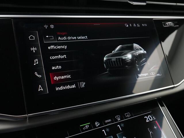 Audi Q8 60 TFSI e 462 pk Tiptronic quattro Pro Line S Competition | Panoramadak | Valcona leder | Luchtvering sport | Bang & Olufsen sound | Geheugenfunctie voorstoelen | Stoelventilatie | Sportstoelen plus | 21 inch