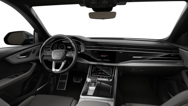 Audi Q8 55 TFSI e 394 Tiptronic Pro Line S Automaat | Vierwielbesturing | Glazen panoramadak | Optiekpakket zwart plus | Privacy glas (donker getint) | Sportstoelen plus voorin | Bang & Olufsen Premium 3D