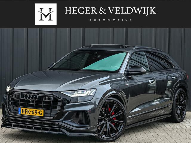 Audi Q8 60 TFSI e QUATTRO PRO LINE S COMPETITION | SUPER SPORT STOELEN | KEYLESS | B&O SOUDN | PANORAMADAK | ADAPTIVE CRUISE | NACHTZICHT PAKKET | STOEL- EN STUURVERWARMING | AMBIANCE INTERIEUR | HEAD-UP | LUCHTVERING | EL. TREKHAAK