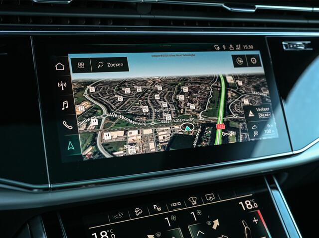 Audi Q8 60 TFSI e Quattro Competition · Keyless · B&O Sound · Soft Close · 360 Camera · Stuurverwarming · Panoramadak · Head-up · Alcantara · Memory Seats · Adaptive Cruise · Achterbank verwarmd · Trekhaak