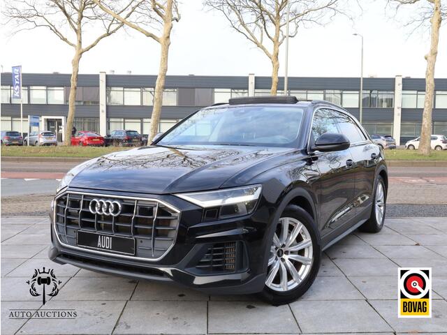 Audi Q8 55 eTFSI Quattro 340PK | Panodak | Vol Leer | Keyless | Camera | Memory 2X | Elektrische kofferklep | Stoel&Stuur&Achterbankverwarmd | Trekhaak |
