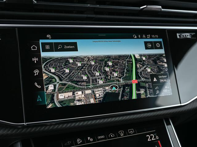 Audi Q8 60 TFSI e quattro Pro LineS 490PK Competition | S-seats met massage | Soft close | B&O Advanced | Adaptive cruise | Carbon inleg | Ambiance interieur | 360 camera | Verwarmbaar stuurwiel | Trekhaak
