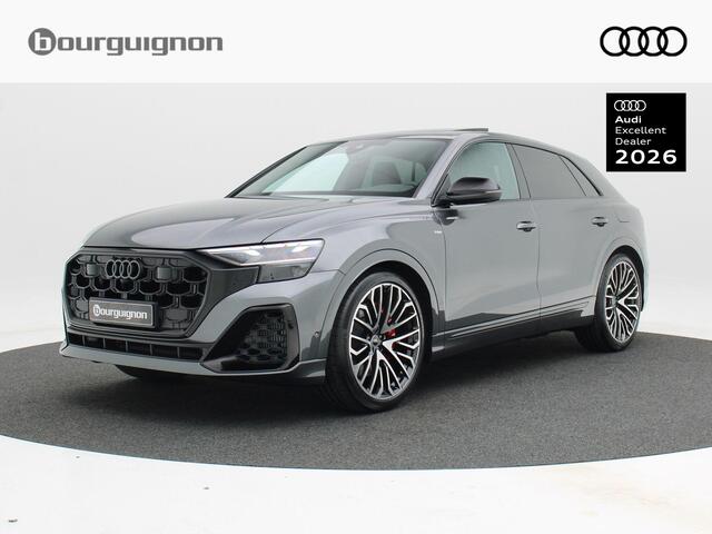 Audi Q8 Pro Line S Competition 60 TFSI e | 490 PK | Sportstoelen plus | Leder Valcona interieur | Glazen Panoramadak | Softclose | Trekhaak & aanhangerassistent |
