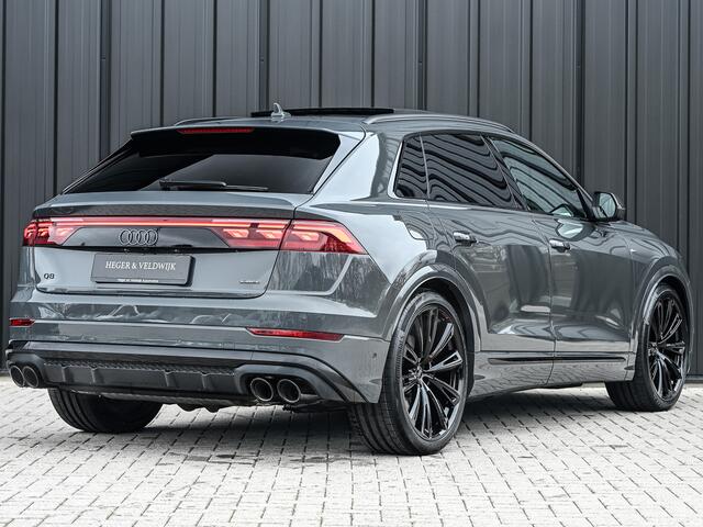 Audi Q8 60 TFSI e quattro | Audi Exclusive | B&O Advanced | S-seats met massage | Soft close | Adaptive cruise | Carbon inleg | Ambiance interieur | 360 camera | Verwarmbaar stuurwiel | Trekhaak