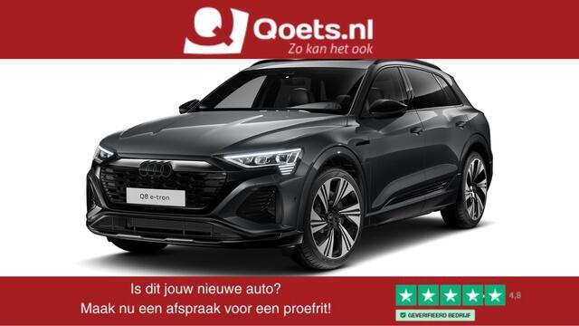 Audi Q8 e-tron 55 quattro Advanced Edition 115 kWh Panoramadak - Trekhaak - Privacy glas - Stoelverwarming vóór - Uitgebreide interieurvoorverwarming - B&O - Achterruitrijcamera - Verkeersbordherkenning -