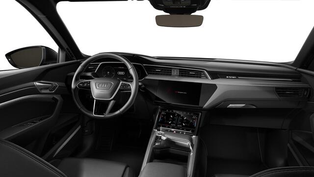 Audi Q8 e-tron 55 quattro Advanced Edition 115 kWh Panoramadak - Trekhaak - Privacy glas - Stoelverwarming vóór - Uitgebreide interieurvoorverwarming - B&O - Achterruitrijcamera - Verkeersbordherkenning -