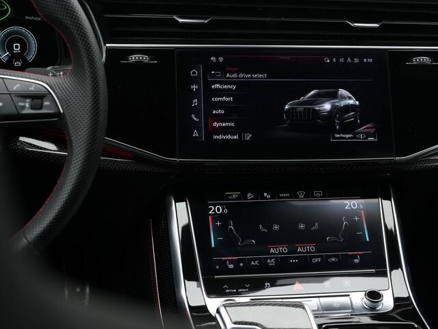 Audi Q8 60 TFSI e Quattro Pro Line S Competition / S-Line | Panoramadak | Sportstoelen Plus (rood gestik) | Geheugenstoel | Head-up display | HD-Matrix LED
