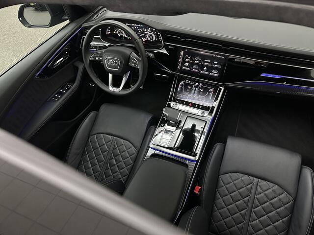 Audi Q8 60e 462PK Competition Plus | RS-Seats | Carbon | B&O | 360 Camera | ACC | Panorama | Valcona Leder | 23" Audi Sport | Luchtvering | Keyless-Entry | Tour-Pakket | Lane & Side assist | Bovag Garantie.
