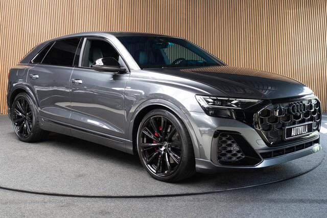 Audi Q8 60 TFSI e quattro Pro Line S Competition HUD Panodak 360° B&O ACC Leer LM velgen Memory seats Climate voor en achter PDC Elektr. uitklapbare trekhaak Stoelverwarming voor & achter Niveauregeling Massage Stoelventilatie NIEUW! Fabrieksgarantie!