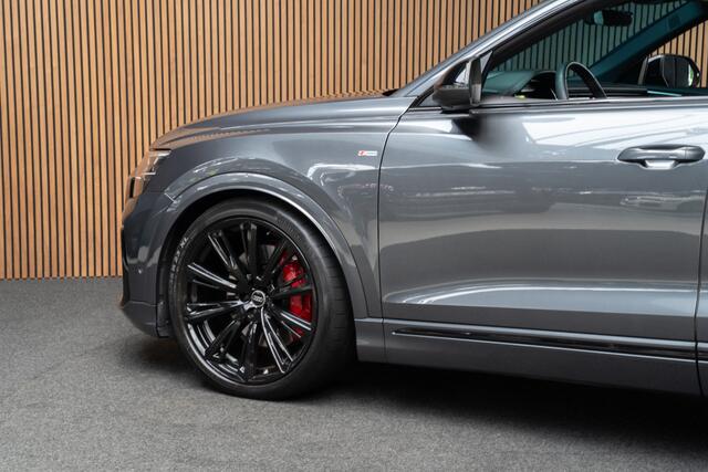 Audi Q8 60 TFSI e quattro Pro Line S Competition HUD Panodak 360° B&O ACC Leer LM velgen Memory seats Climate voor en achter PDC Elektr. uitklapbare trekhaak Stoelverwarming voor & achter Niveauregeling Massage Stoelventilatie NIEUW! Fabrieksgarantie!