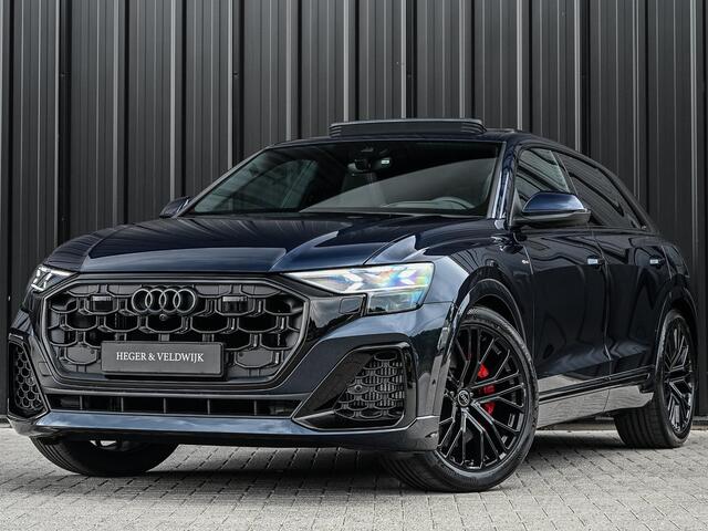 Audi Q8 55 TFSI e quattro Pro Line S | Panoramadak | 360 Camera | B&O | Head-up | Achterasbesturing | Luchtvering | Ambiance interieur | Soft close | Trekhaak | Stuurwiel verwarmd |