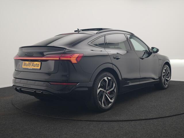 Audi Q8 e-tron Sportback 55 Quattro S edition 95 kWh 408pk Dealer O.H | Luchtvering | Panodak | Black Optic | Adaptive Cruise | 360 Camera | B&O Soundsystem | 21"L.M | Alcantara Sportstoelen Memory | Apple Carplay | Matrix LED |