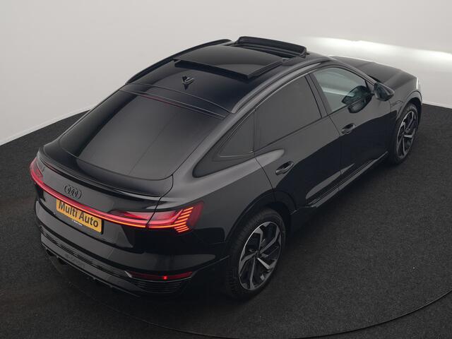 Audi Q8 e-tron Sportback 55 Quattro S edition 95 kWh 408pk Dealer O.H | Luchtvering | Panodak | Black Optic | Adaptive Cruise | 360 Camera | B&O Soundsystem | 21"L.M | Alcantara Sportstoelen Memory | Apple Carplay | Matrix LED |