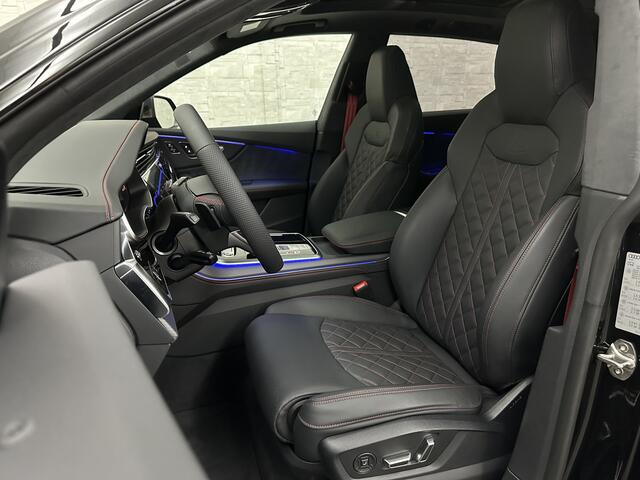 Audi Q8 60e 490pk Full Options! RS Massage Seats | 4WS | OLED | Laser-LED | Carbon | Ventilatie | Valcona Leder+ Pakket | B&O Sound | 23'' | Alcantara hemel | Head-Up | Soft-Close | Panodak | 2x Memory | Trekhaak | Keyless-Entry | Luchtvering | Nw.Pr. 160.000,= |