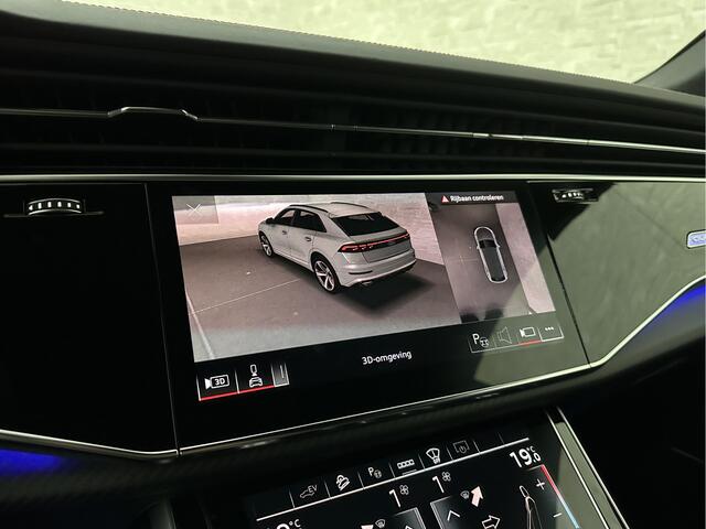 Audi Q8 60e 490pk Full Options! RS Massage Seats | 4WS | OLED | Laser-LED | Carbon | Ventilatie | Valcona Leder+ Pakket | B&O Sound | 23'' | Alcantara hemel | Head-Up | Soft-Close | Panodak | 2x Memory | Trekhaak | Keyless-Entry | Luchtvering | Nw.Pr. 160.000,= |