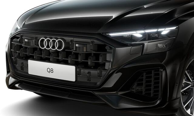 Audi Q8 55 TFSI e quattro Pro Line Advanced | Head-Up | Luchtvering | Trekhaak | Lichtpakket Plus | Keyless-pakket | Adapt Cruise | 360 camera | Panoramadak