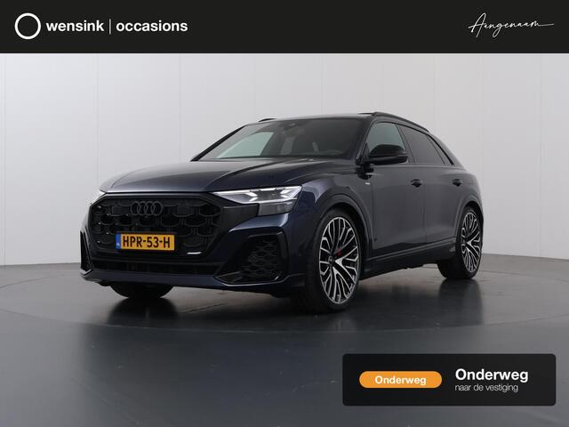 Audi Q8 60 TFSI e quattro Pro Line S Competition | 490PK | Luchtvering | Optiek Pakket Zwart | S-LIne Plus Pakket | Virtual Cockpit | 360 Camera | Trekhaak | Stoel/Stuurverwarming | Panoramadak | Stoelverwarming Achter | Matrix/Laser LED | HUD | Bang & Olufsen | SoftClose |