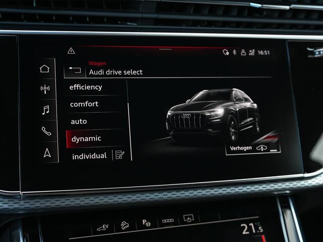Audi Q8 60 TFSI e quattro Pro Line S Competition | Panoramadak | Stoelmassage + Ventilatie | 360 Camera | B&O | Adaptive Cruise | Luchtvering | Ambiance Interieur | Stoelverwarming V+A | Memory Seat | Trekhaak |