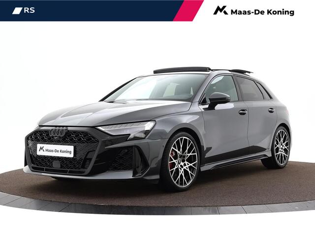 Audi RS3 Sportback 2.5 TFSI 400 PK · RS-sportuitlaatsysteem · Glazen Panoramadak · SONOS Premium 3D · Topsnelheid 280 km/h · Adaptief onderstel, Audi Drive Select