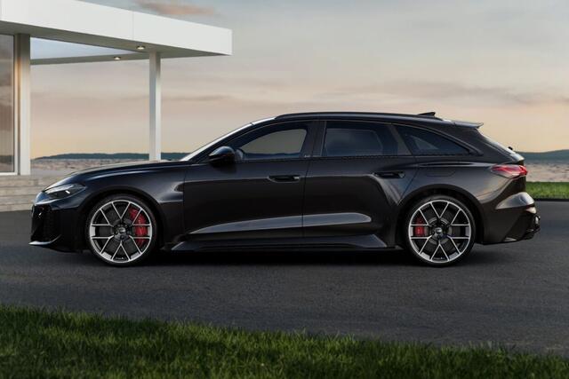 Audi RS5 Avant e-hybrid 470kW/640pk Aut8 Quattro Tech Pro KERAMISCH + SPORTPAKKET 285KM/H + PANORAMADAK + CARBON INTERIEUR + B&O PREMIUM 3D + SPORTUITLAAT + HEAD-UP + STOELVENTILATIE&-MASSAGE + 360 CAMERA + STOELVERWARMING V&A + 21" LM-VELGEN!!