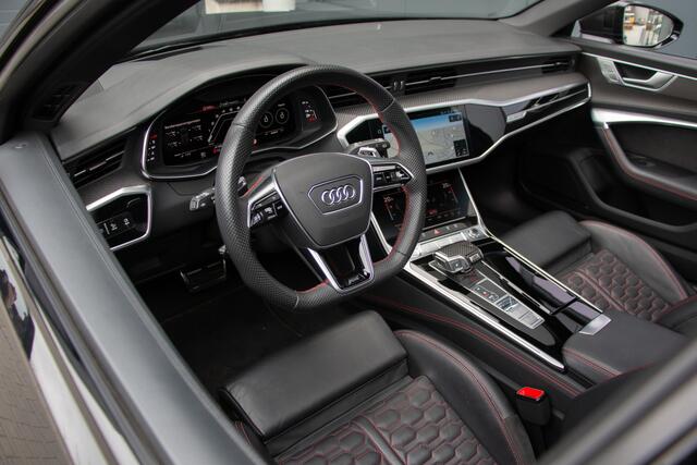 Audi RS6 Avant RS6-S ABT 700PK | Keramische | ACC | 360 Cam | Head up | B&O | Stoelventilatie | Lane & Side Assist | Dynamic+ 305km/h| Laser | Achterasbesturing | Laser | Stuurverwarming | Memory | Garagedeuropener | Apple & Android Carplay | HR 22"| ABT Sportuitl