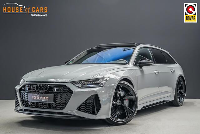 Audi RS6 Avant 4.0 600pk TFSI quattro |fabrieksgarantie|Dynamic plus|keramische remmen|B&O Advanced|panoramdak|soft close|achteras besturing|HUD|elektrische stoelen + Memory|matrix LED|dynamic ride control|blind spot|22"|