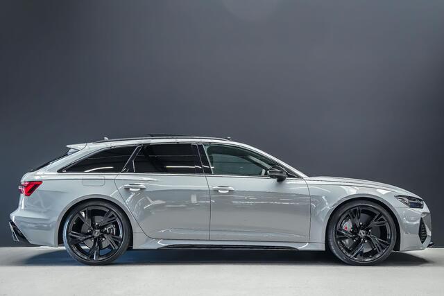 Audi RS6 Avant 4.0 600pk TFSI quattro |fabrieksgarantie|Dynamic plus|keramische remmen|B&O Advanced|panoramdak|soft close|achteras besturing|HUD|elektrische stoelen + Memory|matrix LED|dynamic ride control|blind spot|22"|