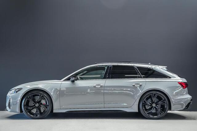 Audi RS6 Avant 4.0 600pk TFSI quattro |fabrieksgarantie|Dynamic plus|keramische remmen|B&O Advanced|panoramdak|soft close|achteras besturing|HUD|elektrische stoelen + Memory|matrix LED|dynamic ride control|blind spot|22"|