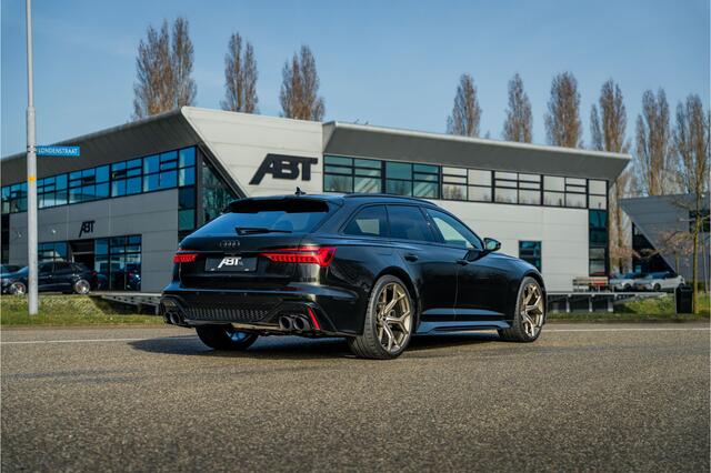 Audi RS6 Performance Quattro 630pk Dark olive green Porsche (Audi Exclusive) | B&O Advanced | Dynamic plus incl. keramische remmen | RS design pakket grijs plus | Alcantara hemel | DRC | assistentiepakket plus | panorama dak | 22 inch Neodyme Performance velgen | 